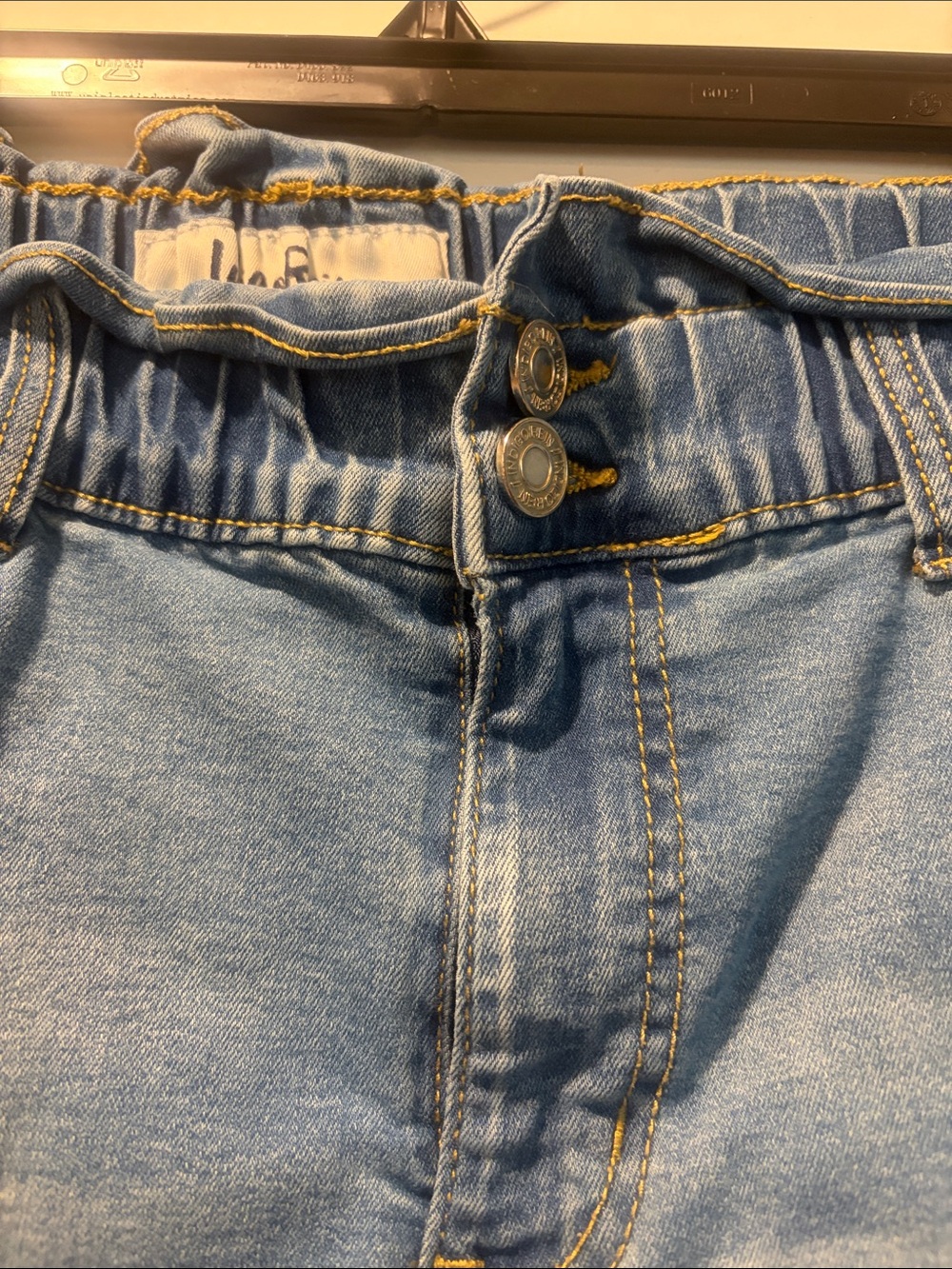 Distressed Light Blue Jean Shorts - Picture 4 of 9